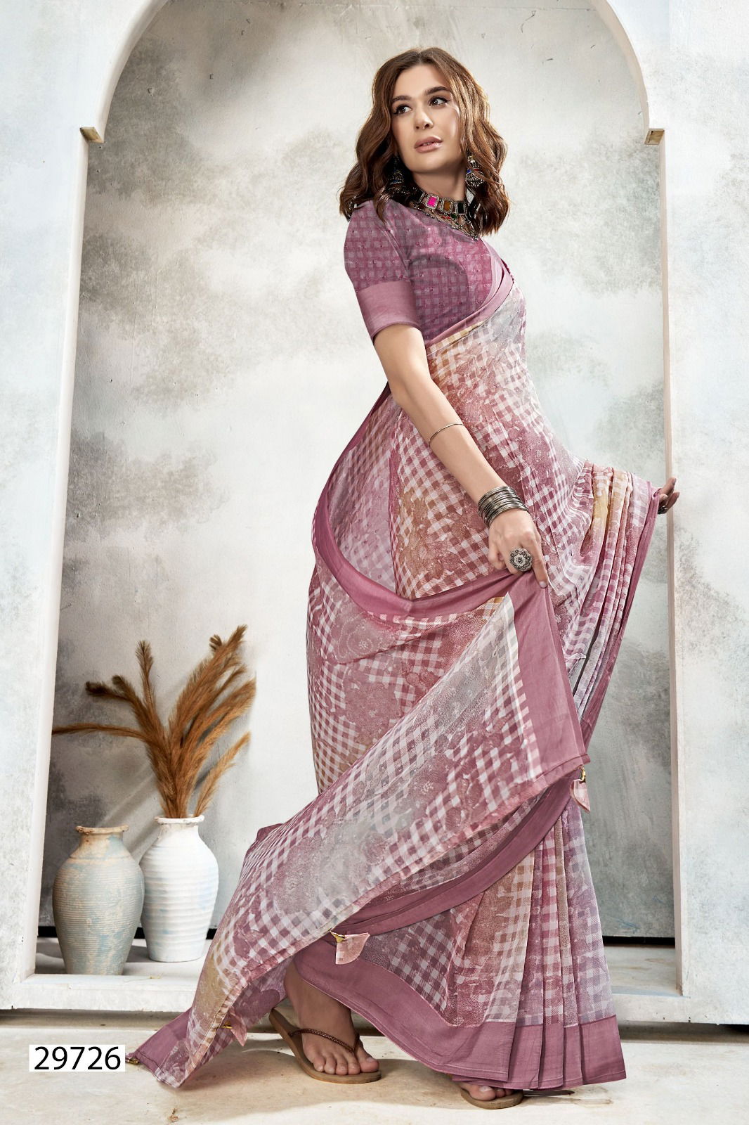 Aurian Vol 8 By Vallabhi Printed Georgette Sarees Wholesale Shop In Surat
